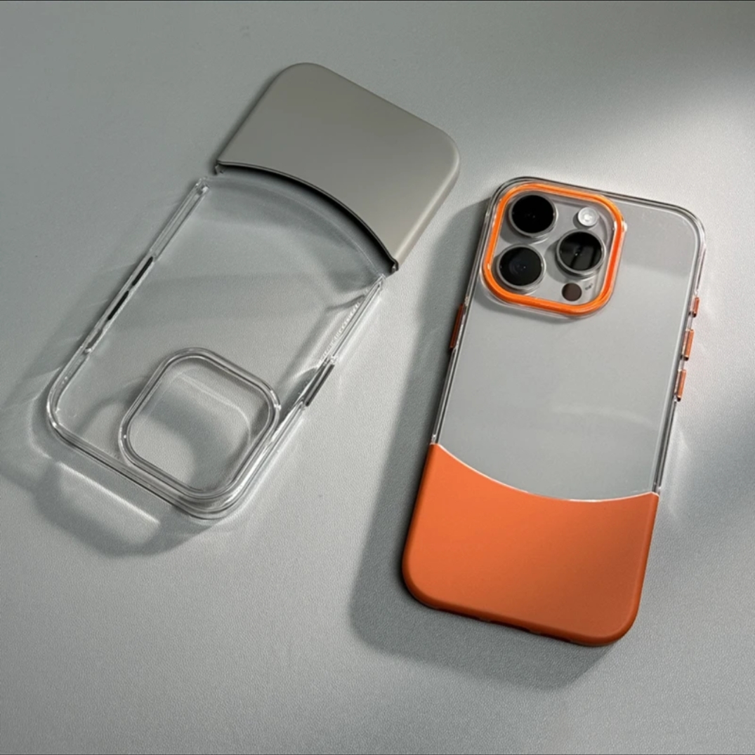 Stand int&eacute;gr&eacute; de la coque d&eacute;pli&eacute; en position vid&eacute;o